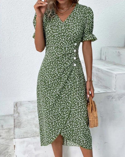 Ellaine - Floral Tummy Covering Summer Dress