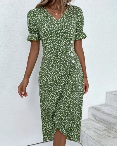 Ellaine - Floral Tummy Covering Summer Dress
