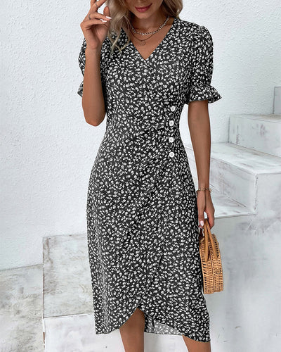Ellaine - Floral Tummy Covering Summer Dress