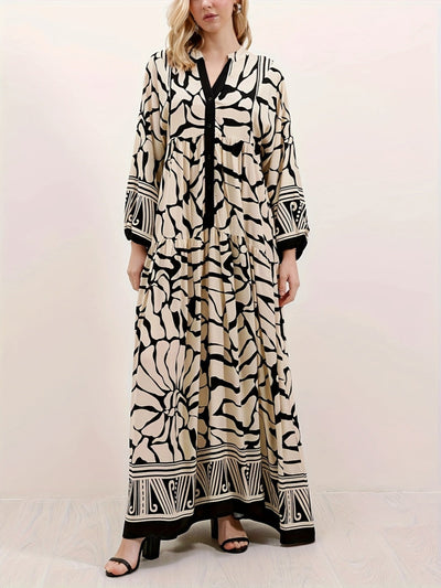 CRESSIDA – FLOWY DRESS WITH STATEMENT LANTERN SLEEVES
