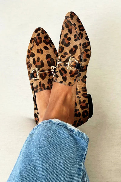 Juul - Elegant loafers with a pattern and subtle heels