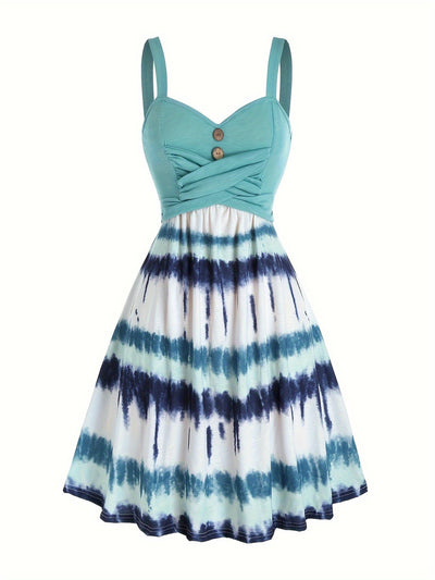 Gisele - Comfortable Tie-Dye Sleeveless Summer Dress