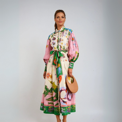 Dorthe - Elegant Italian Maxi Dress