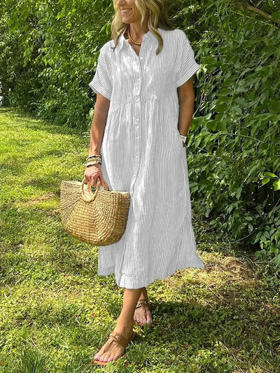 Cassie - Elegant Striped Dress