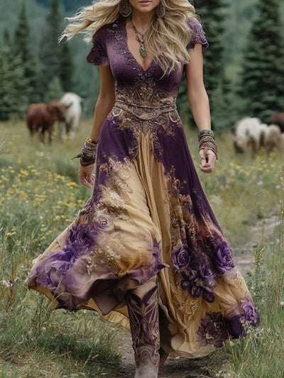 Mavis – Elegant Floral Maxi Dress
