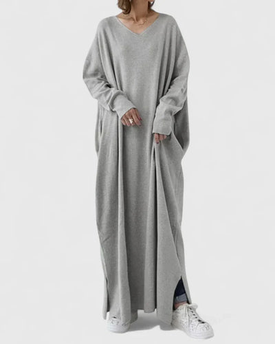 ORYNELLETH – COMFORTABLE V-NECK DRESS