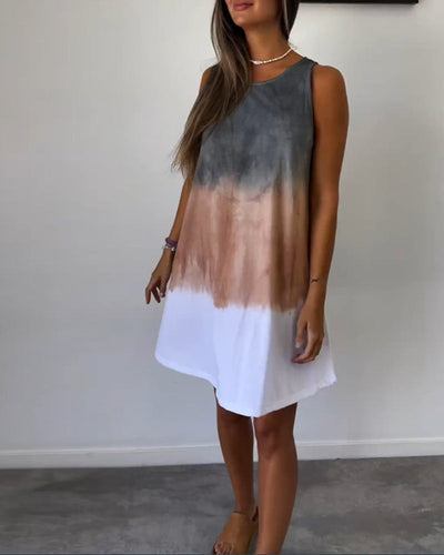 ORISSAYA – CASUAL GRADIENT DRESS