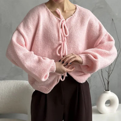 Kendall | Tie-Front Knit Cardigan