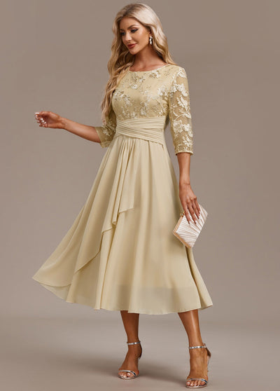 CYRADEL – SLEEVE ROUND NECK DRESS