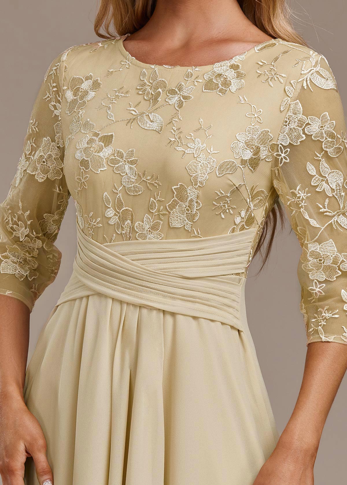 CYRADEL – SLEEVE ROUND NECK DRESS
