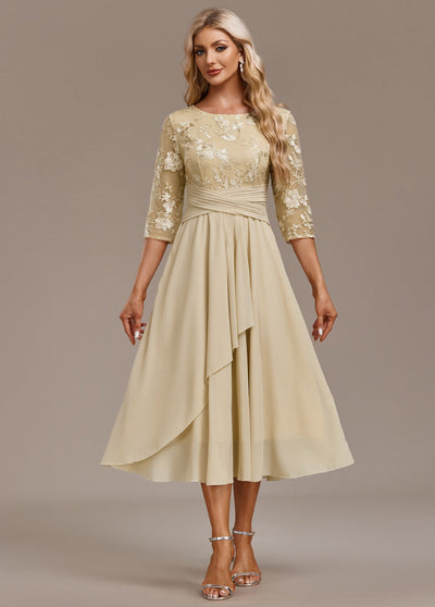 CYRADEL – SLEEVE ROUND NECK DRESS