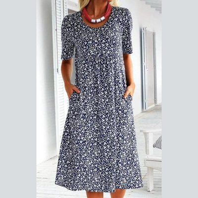 ODALYS – STYLISH FLORAL PRINT MIDI DRESS