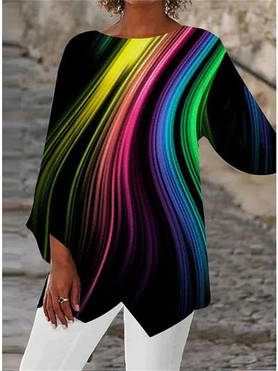 LYSENDRAE – ROUND NECK & LONG SLEEVE PRINTED SHIRT