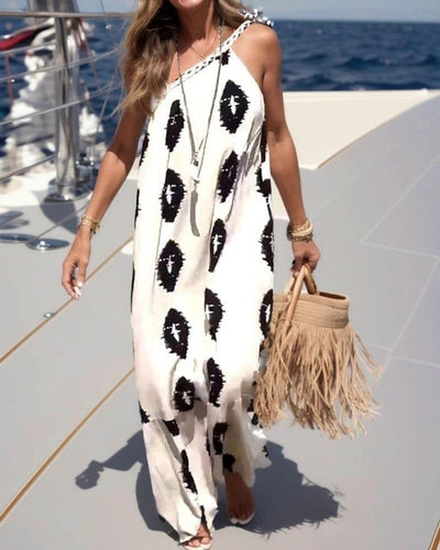 Sunshine - One Shoulder Loose Maxi Dress