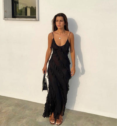 Aliza - Ruffled Maxi Dress