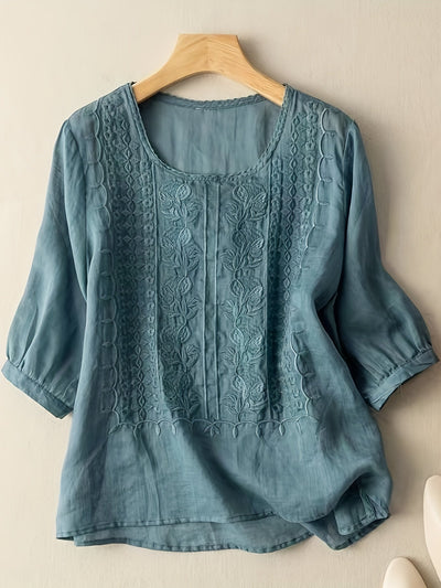 VEDA – WOMEN'S EMBROIDERED BLOUSE
