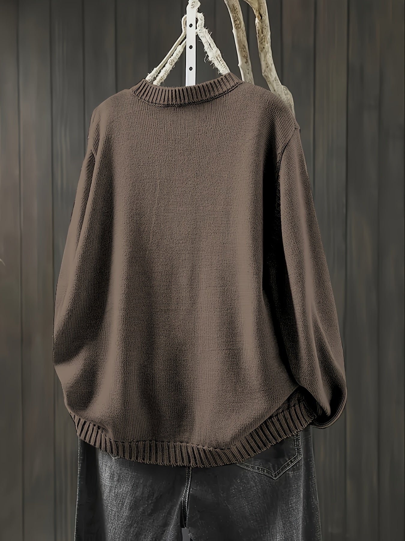Sofia | Multi-Button Ribbed Knit Crew Cardigan