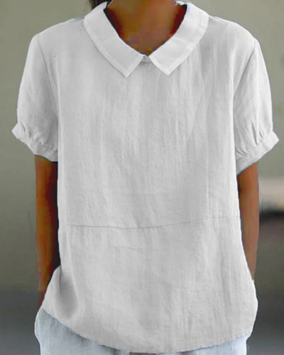 Beatrix  Retro Floral Cotton-Linen Shirt