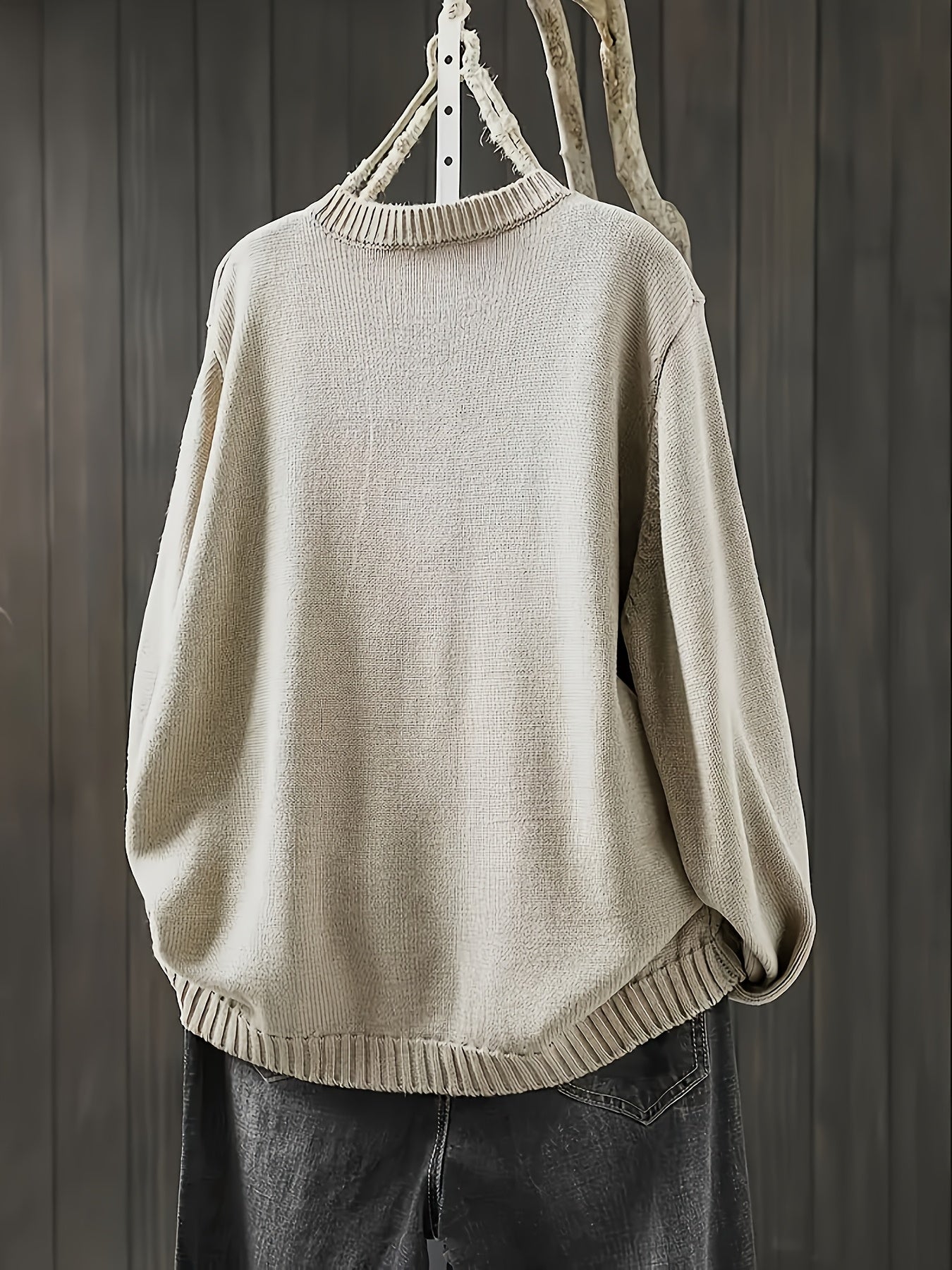 Sofia | Multi-Button Ribbed Knit Crew Cardigan