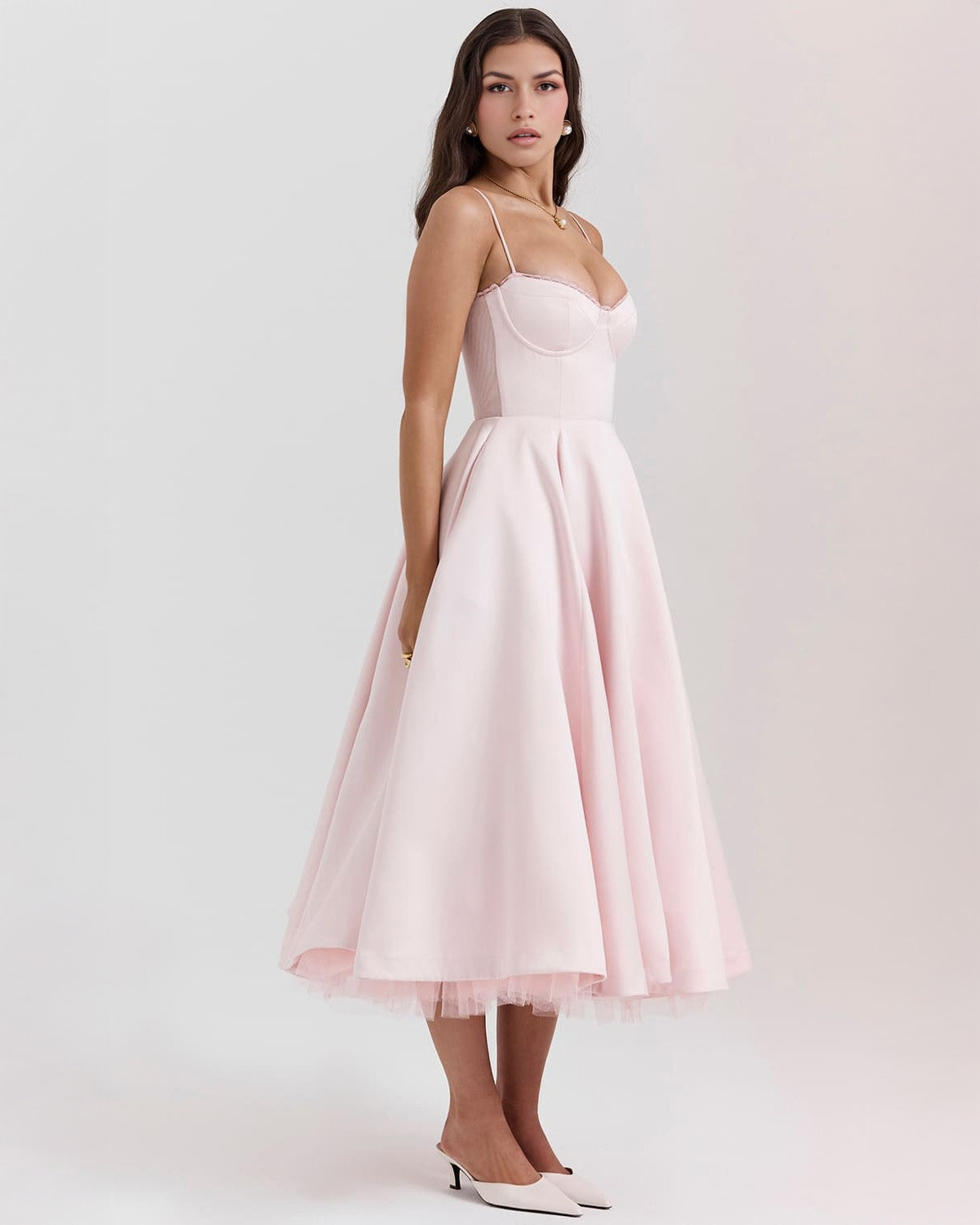 Ophira - Classy Corset Midi Dress