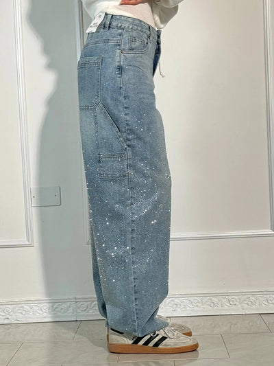 Victoria - High-Waist Glitter Jeans