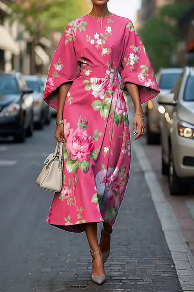YLORIATHEN – MOXLAN ELEGANT FLORAL DRESS