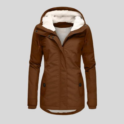 ORAVESSIA – WATERPROOF LONG JACKET WITH HOOD AND LINING