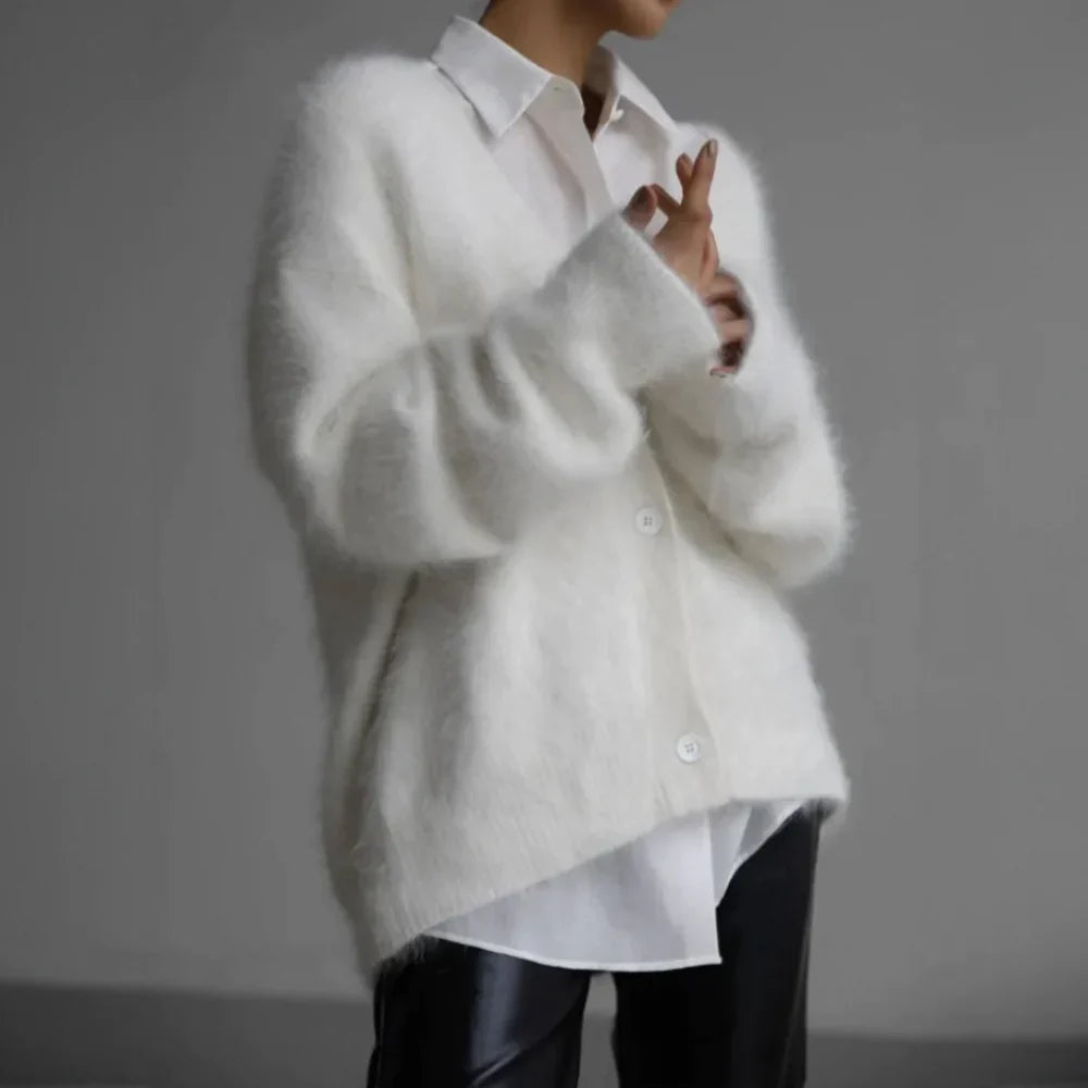 Marisol | Oversized Fluffy Knit Cardigan