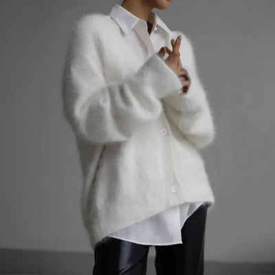 Marisol | Oversized Fluffy Knit Cardigan