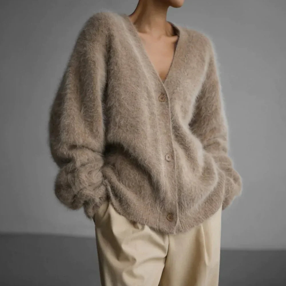 Marisol | Oversized Fluffy Knit Cardigan