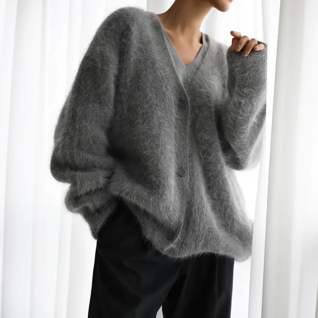 Marisol | Oversized Fluffy Knit Cardigan