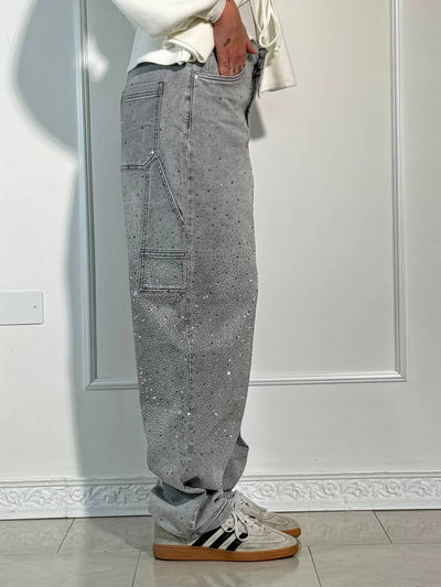 Victoria - High-Waist Glitter Jeans
