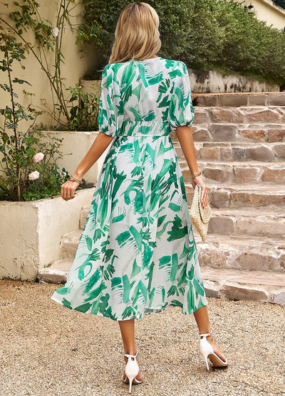 Flore - Elegant Dress with Floral Pattern
