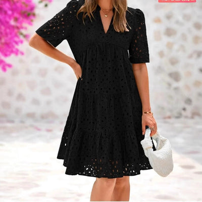 EMALISSE – SUNLIT EYELET MINI DRESS