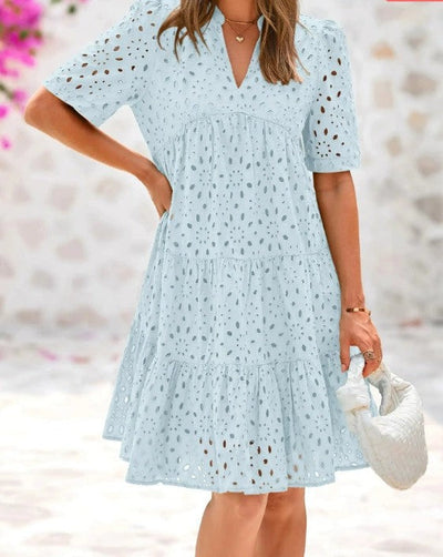 EMALISSE – SUNLIT EYELET MINI DRESS