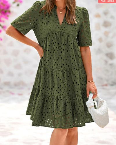 MILENA – ELEGANT LACE RUFFLE SUNDRESS