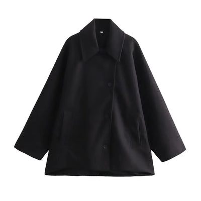 Elowen - Oversized Long Faux Wool Coat