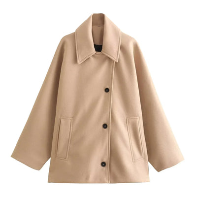 Elowen - Oversized Long Faux Wool Coat