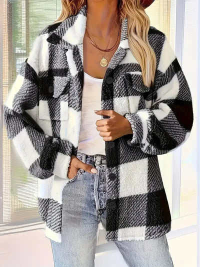 CALENIRAE – STYLISH PLAID FLEECE JACKET
