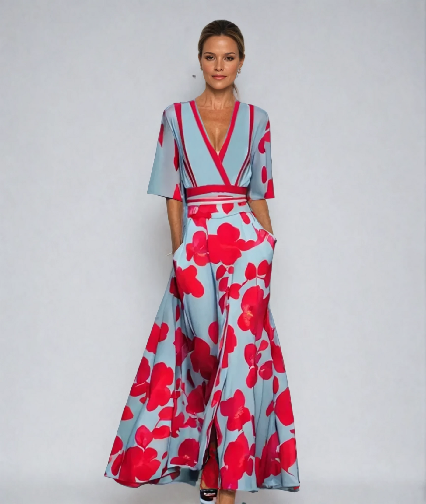 Julia™ | Floral Wrap Maxi Dress