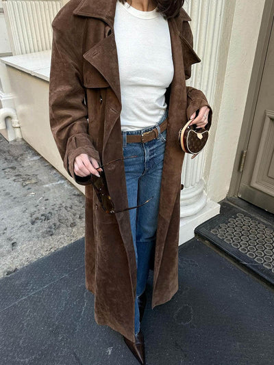 Molly - Suede trench coat