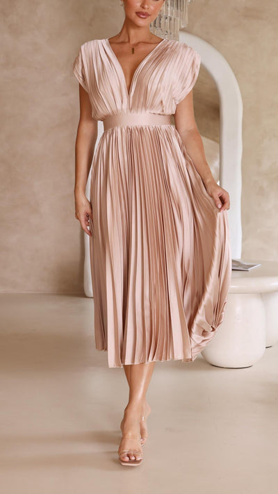 ZENIVIRA – PLEATED MAXI DRESS