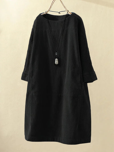 FAEZIRA – CORDUROY TUNIC DRESS