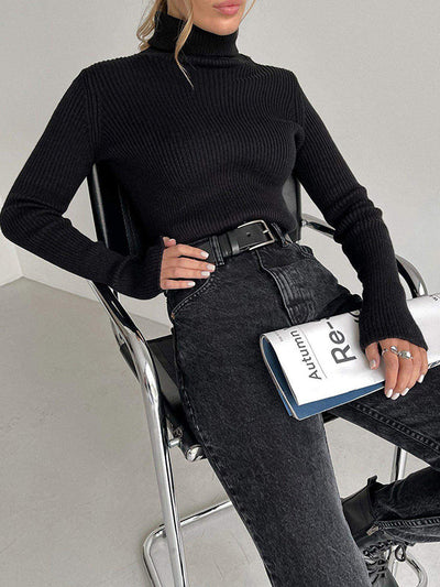 Celeste - Ribbed Turtleneck Sweater