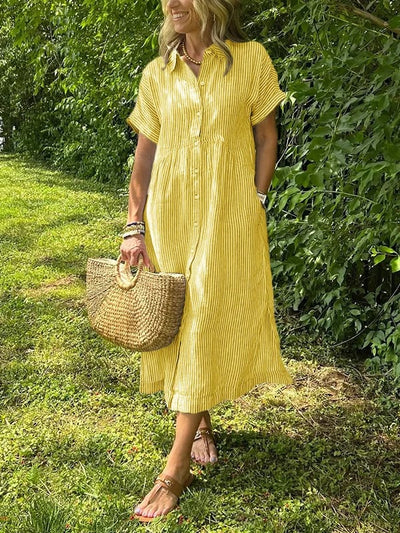 THALESSIA – STRIPED SHIRT DRESS