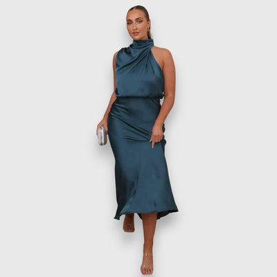 Daisy - Elegant Satin Halter Dress