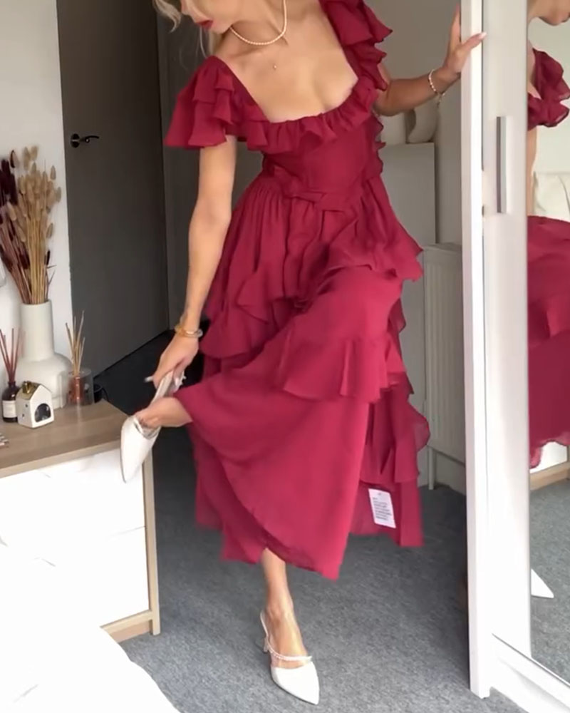ELISA – RUFFLE DRESS