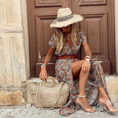 Giselle – Maxi Ibiza Dress (Includes Belt)