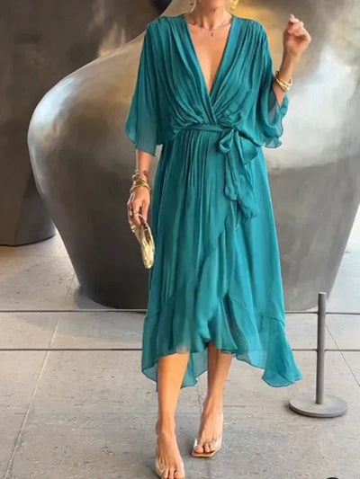 Ulani - V-Neck Flowy Dress