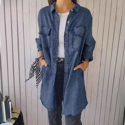 SHAVONNE – SHIRT DENIM WITH LAPEL JACKET